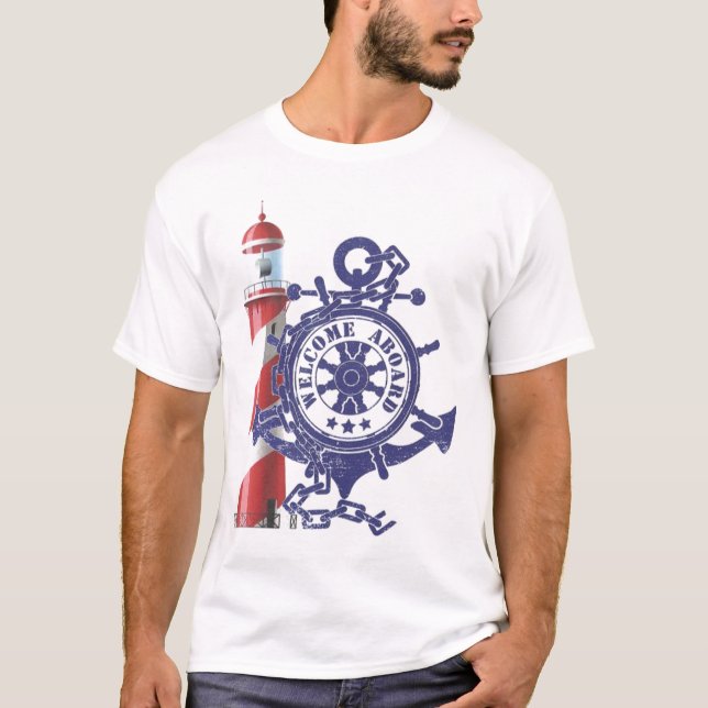 T-shirt bienvenue à bord (Devant)