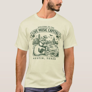 T-shirt Bienvenue à la capitale de la musique live Austin