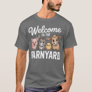T-shirt Bienvenue à la ferme de la grange Ferme Animaux mi