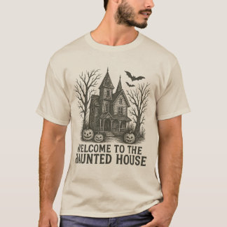 T-shirt Bienvenue À La Maison Hantée, Halloween Éffrayant