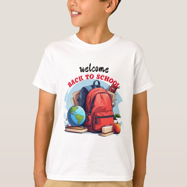 T-shirt bienvenue à l'école (Devant)