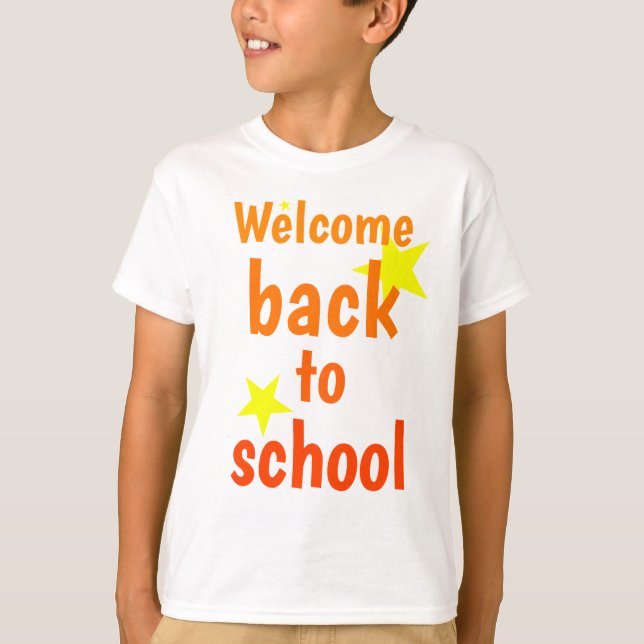 T-shirt bienvenue à l'école (Devant)
