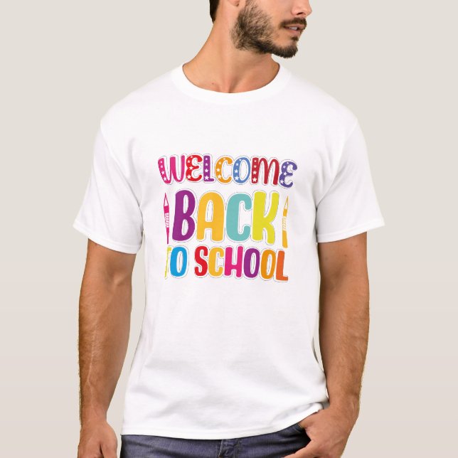 T-shirt Bienvenue À L'École (Devant)