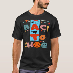 T-shirt Bienvenue à l'école chat Jour de rentrée heureux