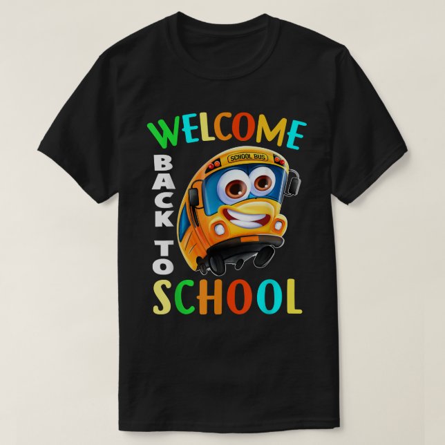 T-shirt Bienvenue À L'École Chemise École Pilote De Bus Ho (Design devant)