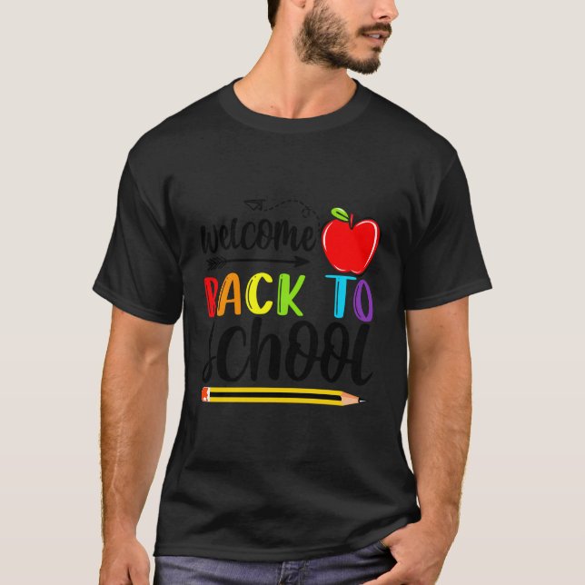 T-shirt Bienvenue À L'École Étudiants (Devant)