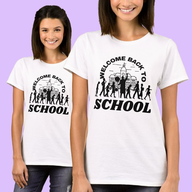 T-shirt Bienvenue À L'École, Étudiants, École, Filles (Créateur téléchargé)