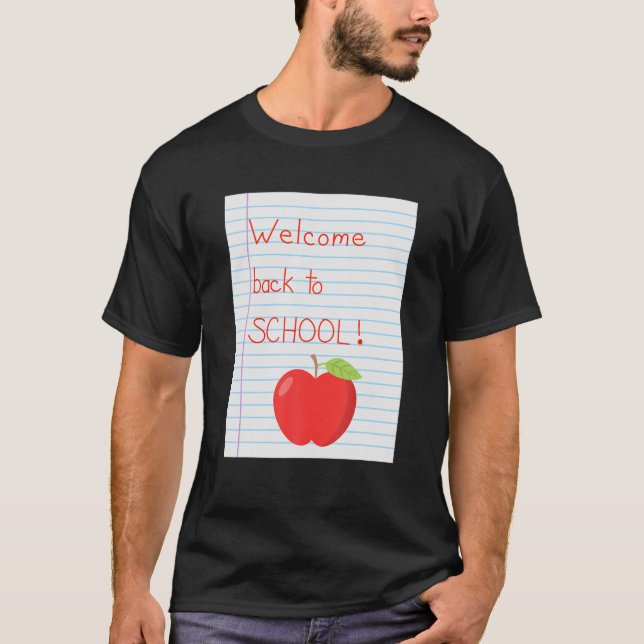 T-shirt Bienvenue À L'École Pour Enseignants (Devant)