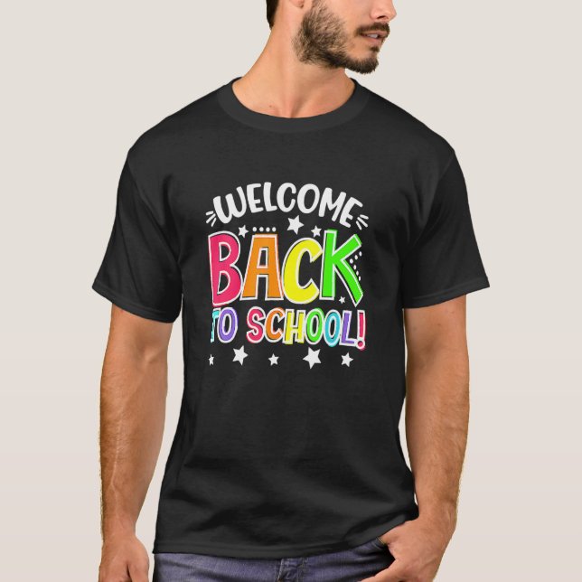 T-shirt Bienvenue À L'École Pour Les Étudiants Et Les Ense (Devant)