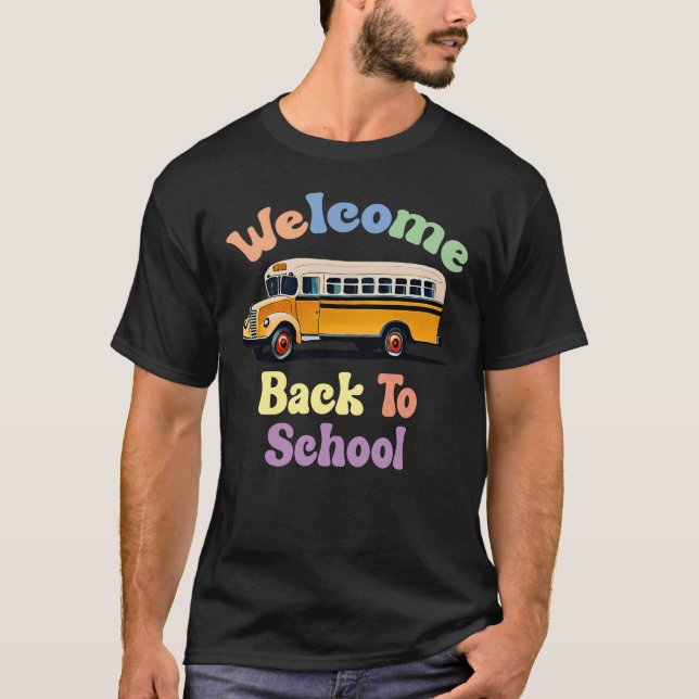 T-shirt Bienvenue à l'école Premier jour de l'école (Devant)