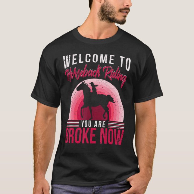 T-shirt Bienvenue à l'équitation Course de chevaux Cavalie (Devant)