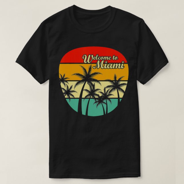 T-shirt Bienvenue à Miami (Design devant)