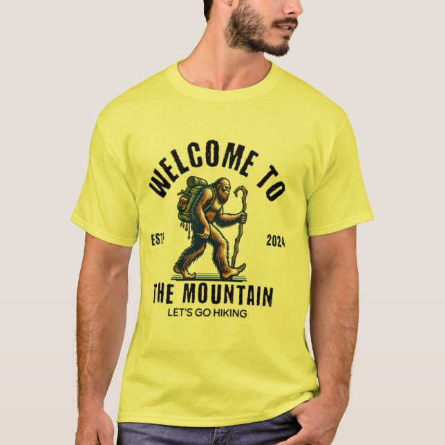 T-shirt Bienvenue à Mountain - Let’s Go Randonnée (Devant)