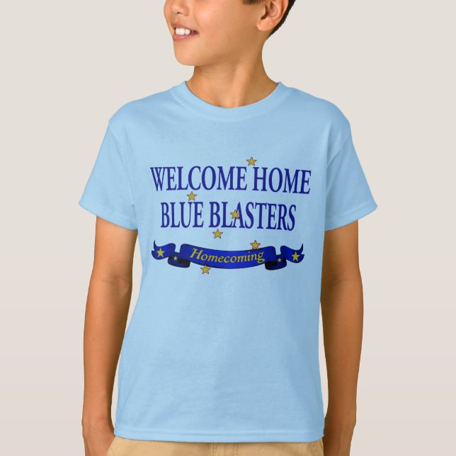 T-shirt Bienvenue Accueil Blasers Bleus (Devant)