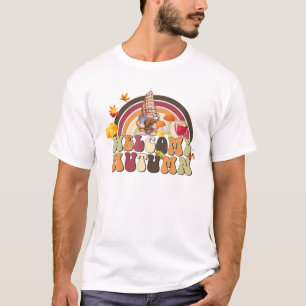 T-shirt Bienvenue Automne Cute Gnome Arc-en-ciel Retro Sup