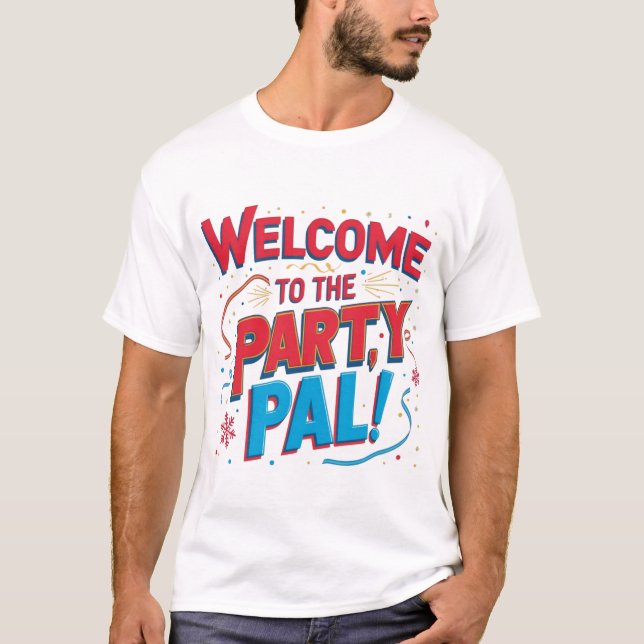 T-shirt Bienvenue aux noël du Party Pal (Devant)