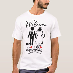 T-shirt Bienvenue Aux Nouveaux Débuts Drôle Mariage De Nou