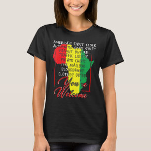 T-shirt Bienvenue Black History Pride Afrique Amérique