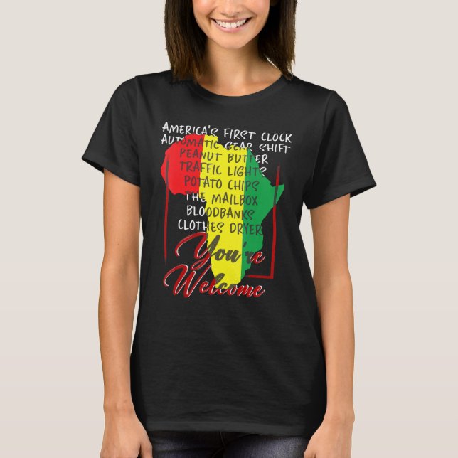 T-shirt Bienvenue Black History Pride Afrique Amérique (Devant)