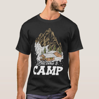 T-shirt Bienvenue Camp Camping Terrain de camping Maison M