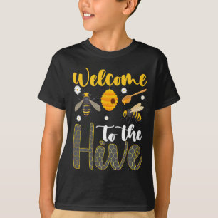 T-shirt Bienvenue chez l'enseignant abeille de la ruche Re
