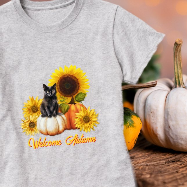 T-shirt Bienvenue Citrouilles des tournesols d'automne (Créateur téléchargé)
