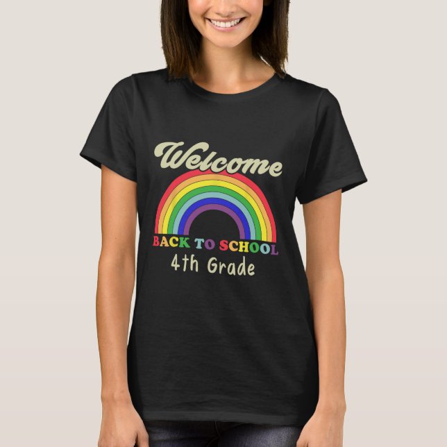 T-shirt Bienvenue Ck à l'école Professeur de 4e année Élèv (Devant)
