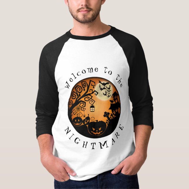 T-shirt Bienvenue dans la coutume du Citrouille Halloween  (Devant)