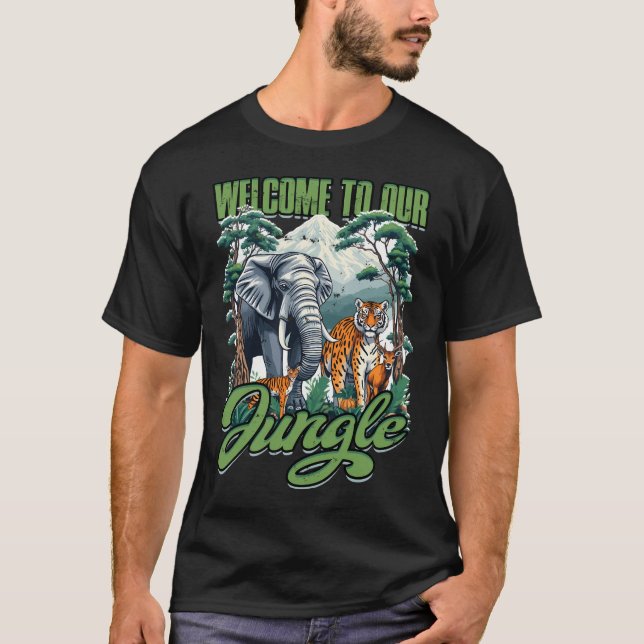 T-shirt Bienvenue dans la Jungle - Amusement (Devant)