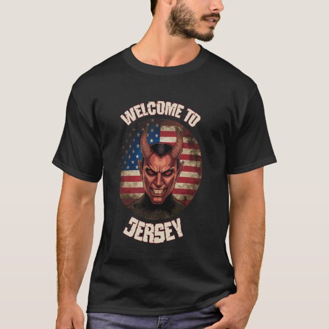 T-shirt Bienvenue dans le folklore de cryptide du diable d (Devant)