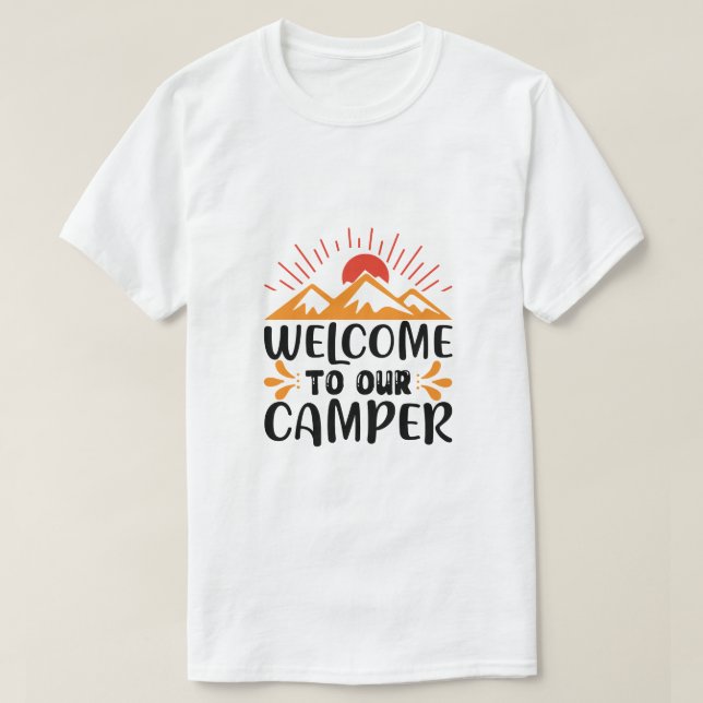 T-shirt Bienvenue dans notre conception de camping-car (Design devant)
