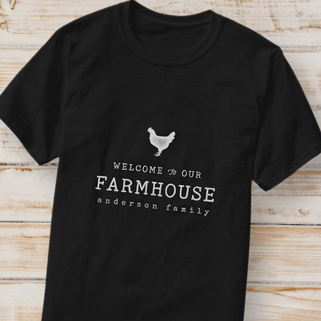 T-shirt Bienvenue dans notre ferme Pays Poulet rustique (Créateur téléchargé)