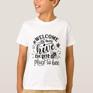T-shirt Bienvenue dans notre ruche drôle abeille printemps