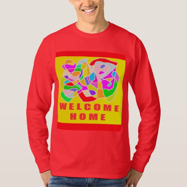 T-shirt Bienvenue design du puzzle d'art (Devant)