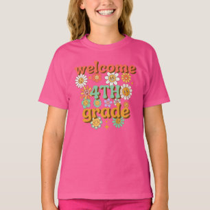 T-SHIRT BIENVENUE EN 4E ANNÉE DE RETOUR À L'ÉCOLE PREMIER