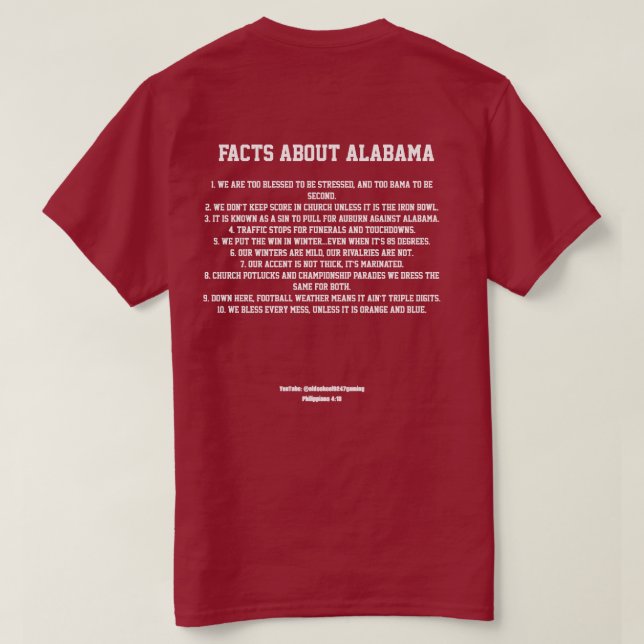 T-shirt Bienvenue en Alabama (Design dos)