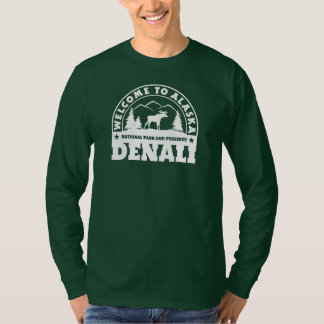 T-shirt Bienvenue en Alaska. Denali - Logo blanc