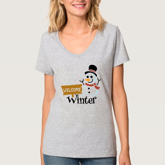 T-shirt Bienvenue hiver (Devant)