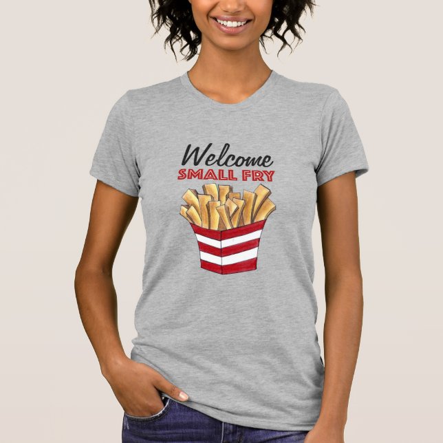 T-shirt Bienvenue Petite frites Baby shower de fruits frai (Devant)