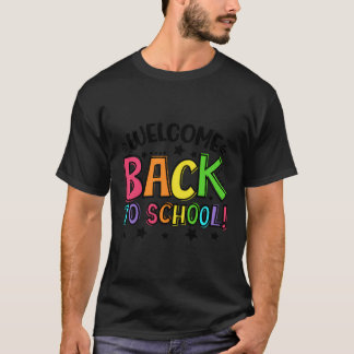 T-shirt Bienvenue Retour À L'École 1E Jour De L'École Garç