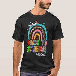 T-shirt Bienvenue Retour à l'école 4e année enseignant Rai