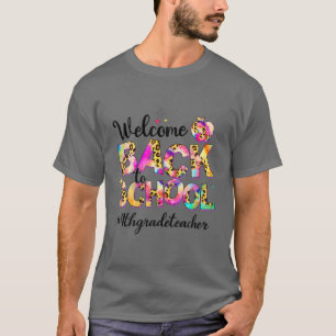 T-shirt Bienvenue Retour À L'École 4E Année Teacher Tie Dy