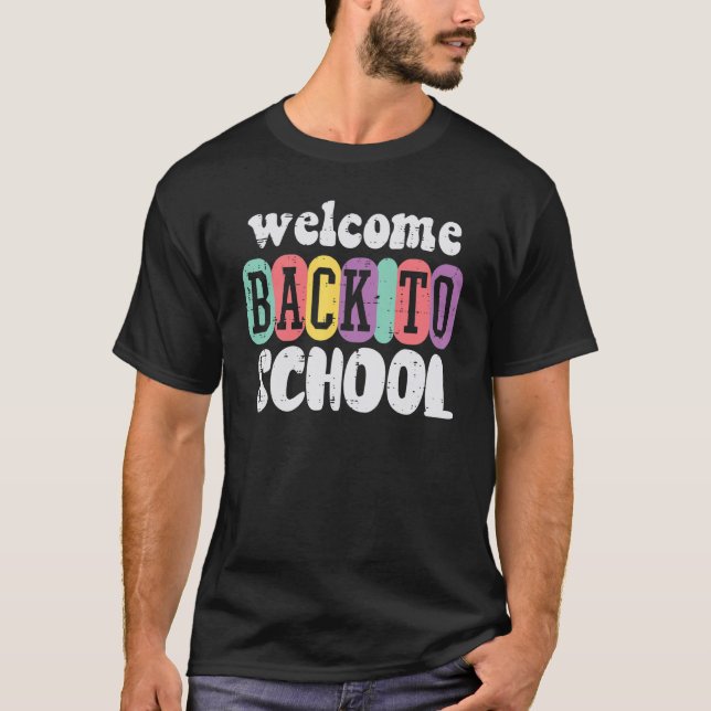 T-shirt Bienvenue Retour À L'École Cuisine Premier Jour En (Devant)