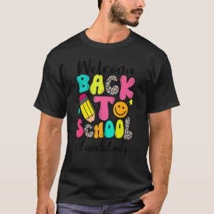 T-shirt Bienvenue Retour À L'École Déjeuner Dame Retour À
