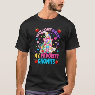 T-shirt Bienvenue Retour À L'École Gnome Pour Magique Unic
