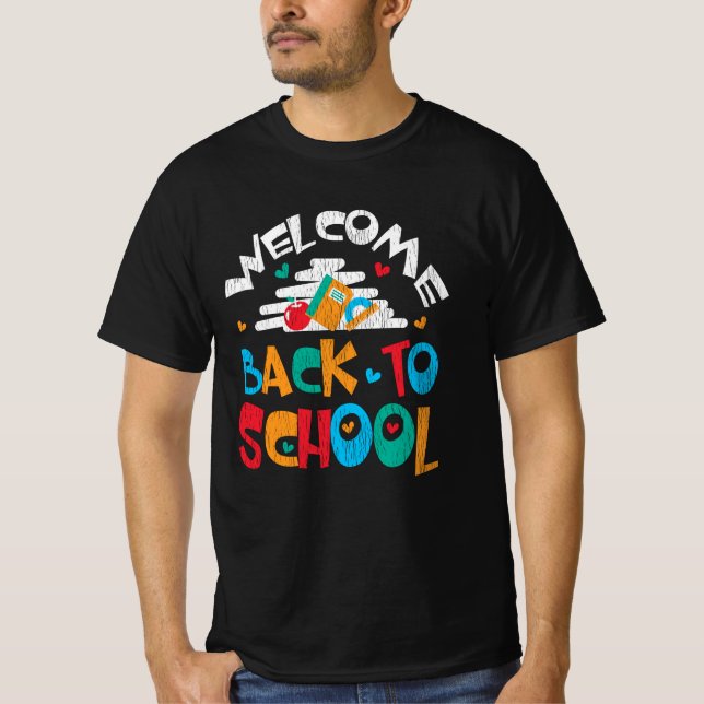 T-shirt Bienvenue Retour à l'école Premier jour de l'école (Devant)