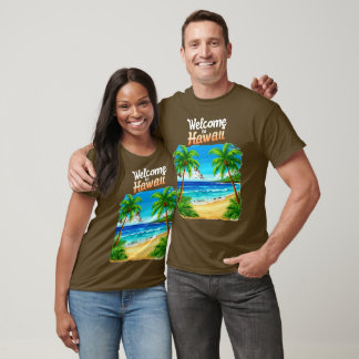T-shirt Bienvenue sur la plage d'Hawaii
