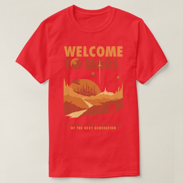 T-shirt Bienvenue sur Mars (Design devant)