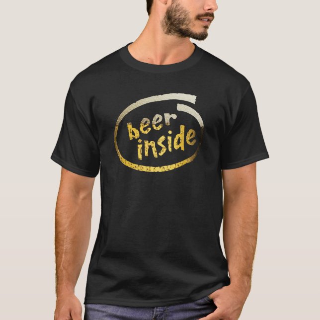 T-shirt Bière à l'intérieur (Devant)