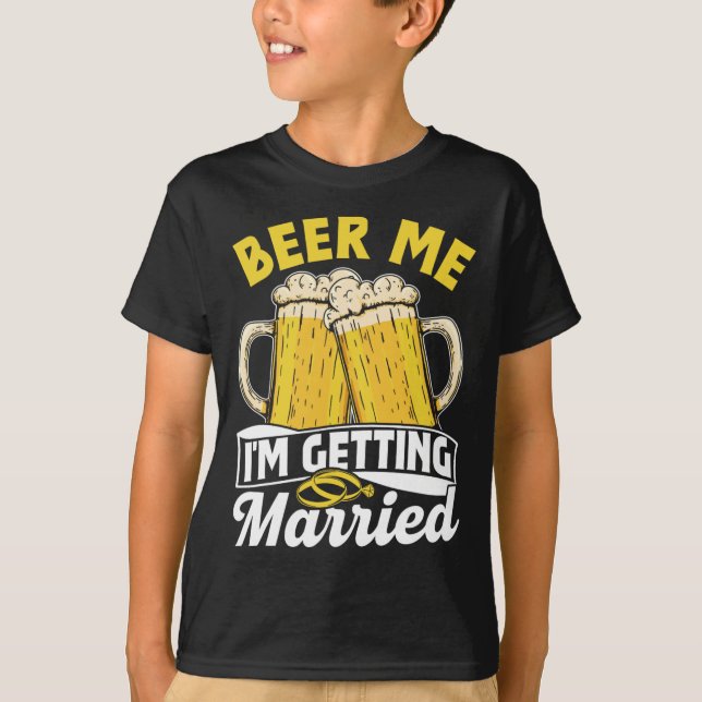 T-shirt Bière à moi je me marie Mariage du marié Mariée Ba (Devant)